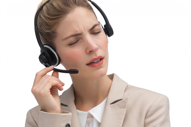 Callcenter agent iemand helpen