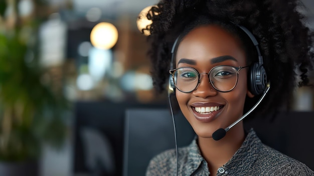 Callcenter gesprek en gelukkige vrouw aan de helpdesk voor advies verkoop en telemarketing in headset