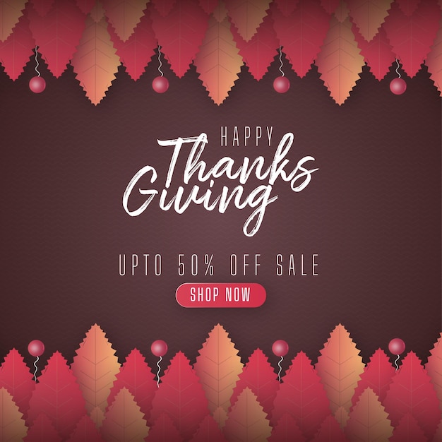 Photo calligraphy of thanksgiving day sale banner seasonal lettering