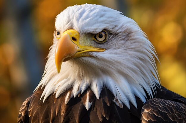 Calling bald American eagle close-up portret