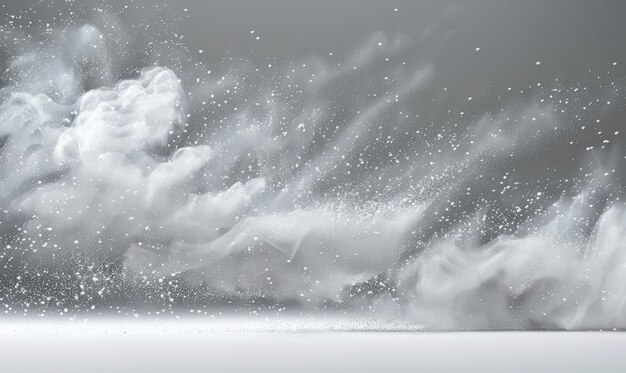 Photo the calm before the storm a serene blizzard scene
