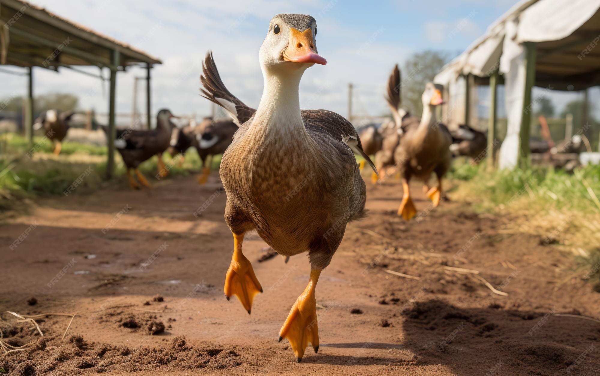 Premium AI Image | A Calm Duck Enjoying a Leisurely Stroll