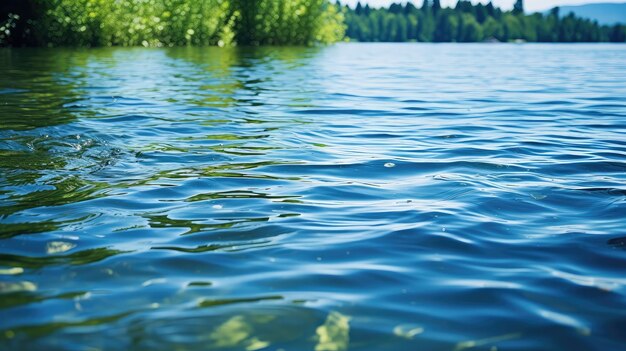 やかな湖の質感