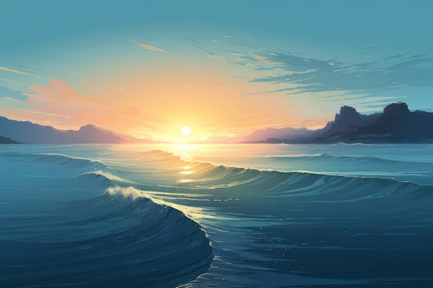 Calm relaxing seascape Generate AI