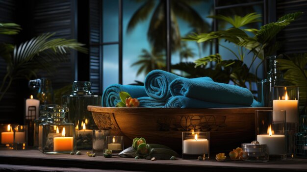 Photo a calm spa environment backdrop