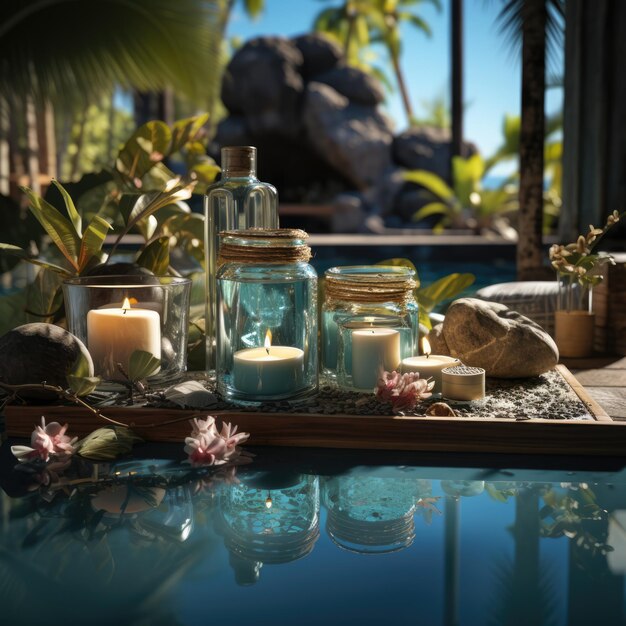 A calm SPA environment backdrop