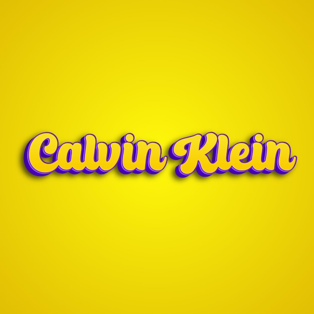 Calvinklein typography 3d design yellow pink white background photo jpg