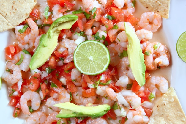 Camaron shrimp ceviche raw seafood salad Mexico