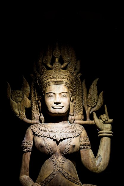 Cambodia wood carving art