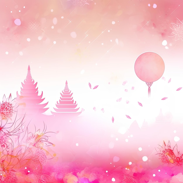 Cambodian New Year background in pink