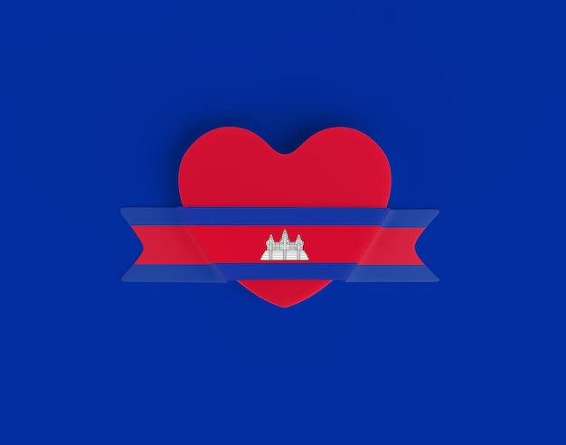 Cambodja Vlag Hart Banner