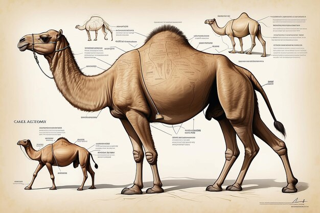 Foto anatomia del cammello