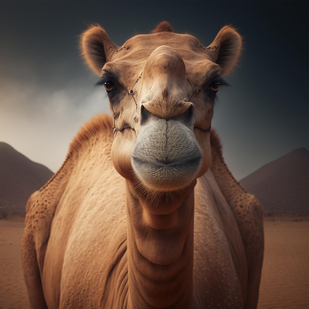 Camel animel hump desert transport Generative AI