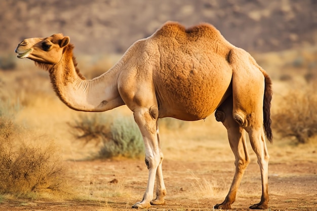 Camel in desert Eid ul adha concept