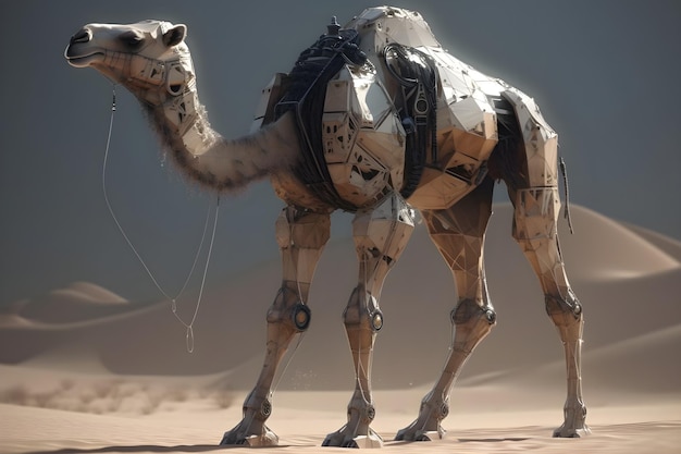 A camel in the desert