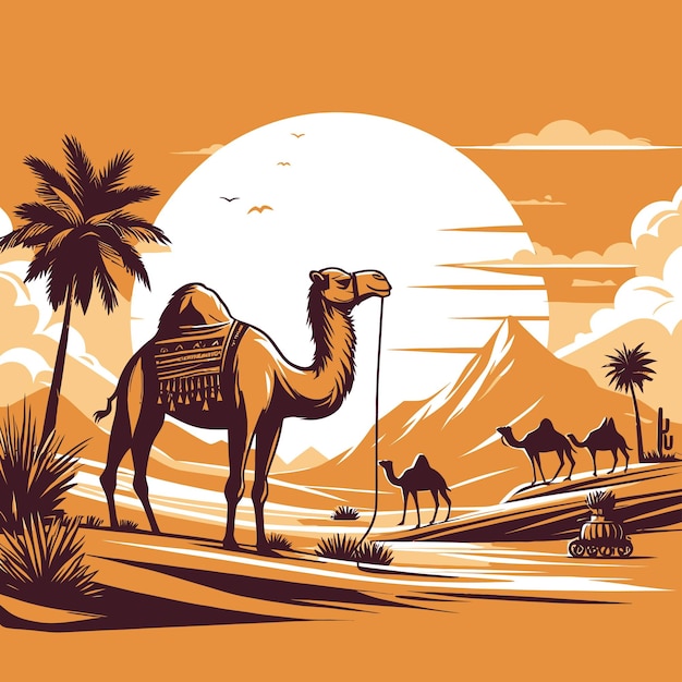 Camel in Desert