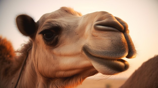 Photo a camel in the desert