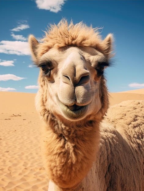 a camel in the desert