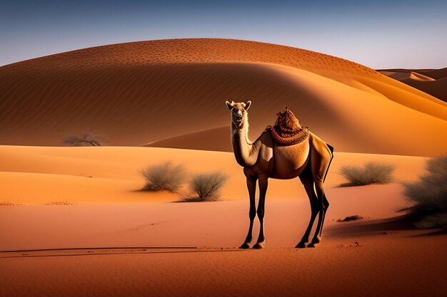 Camel in the desert