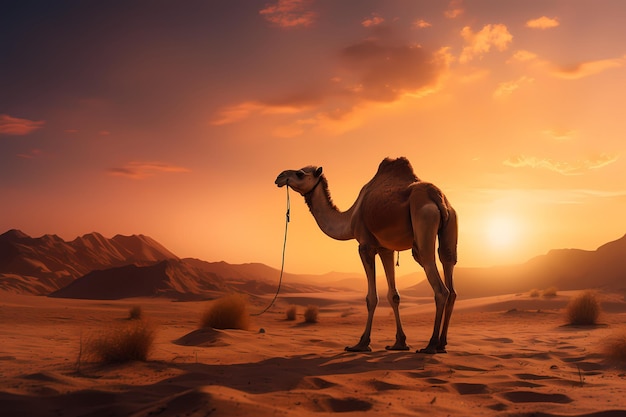 Camel in the desert