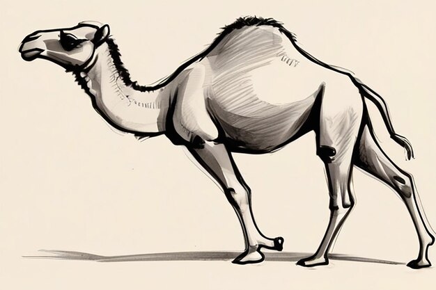 Foto schizzo di cammello