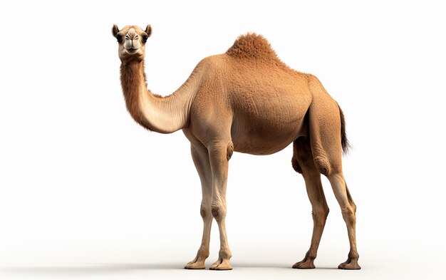 Camel on White Background