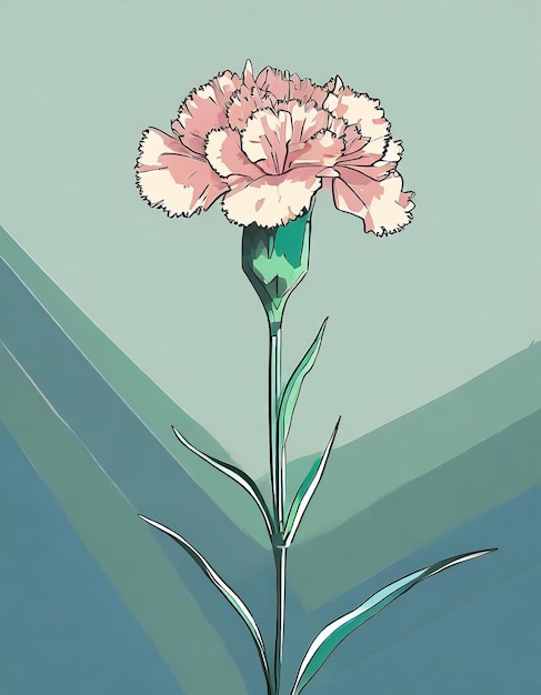 カメリアの花のイラスト