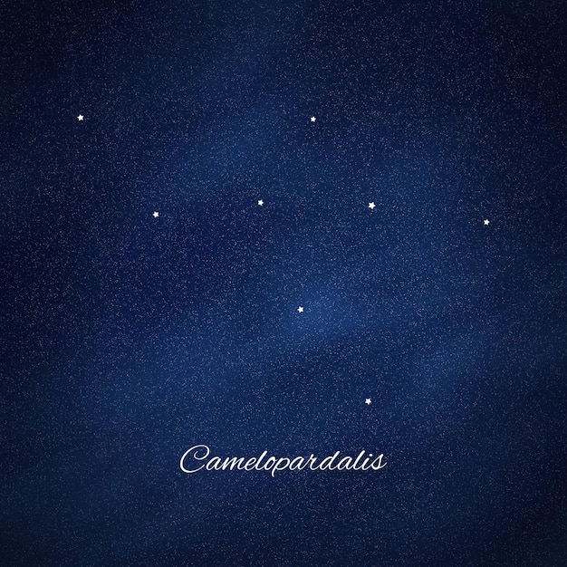 Camelopardalis constellation Cluster of stars Giraffe constellation