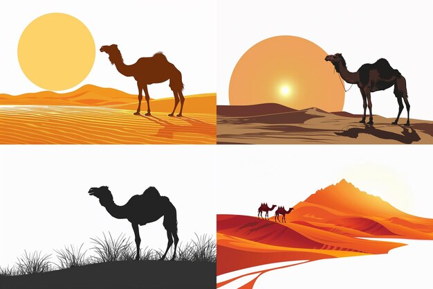 Camels mascot logo illustration