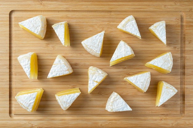 Camembert cut into slices