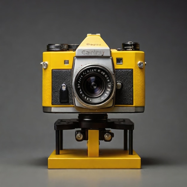 camera balanceren met gele achtergrond