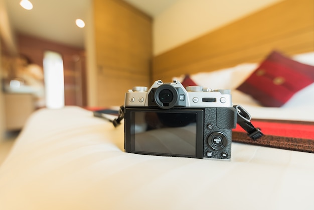 Camera on bed