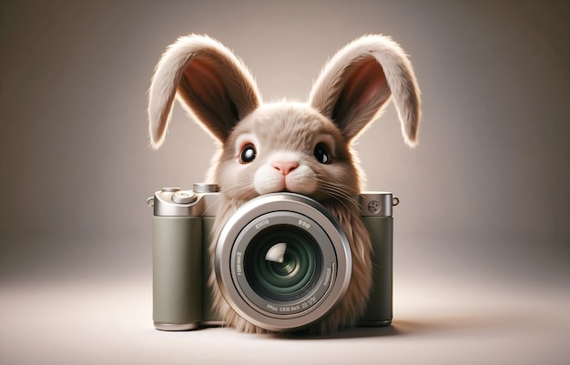 a camera designed to look like a cute bunny