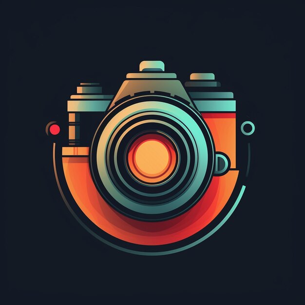 Foto icona della telecamera isolata su uno sfondo bianco illustrazione di base