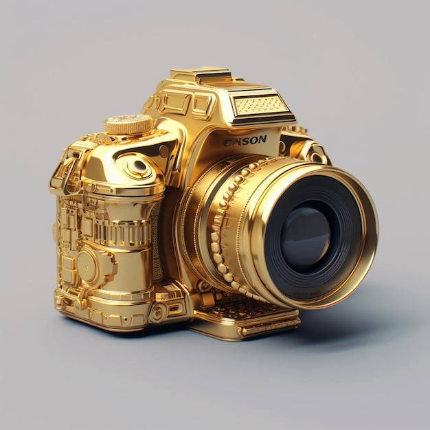 camera in gouden kleur