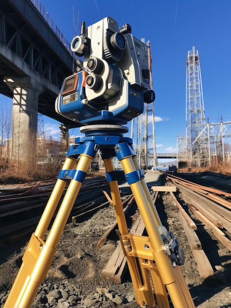 a camera is on a tripod that is on a tripod