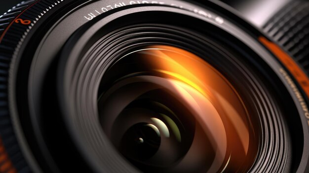 Premium AI Image | camera lens closeup view Created With Generative AI …