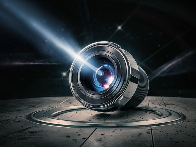 Camera lens image background