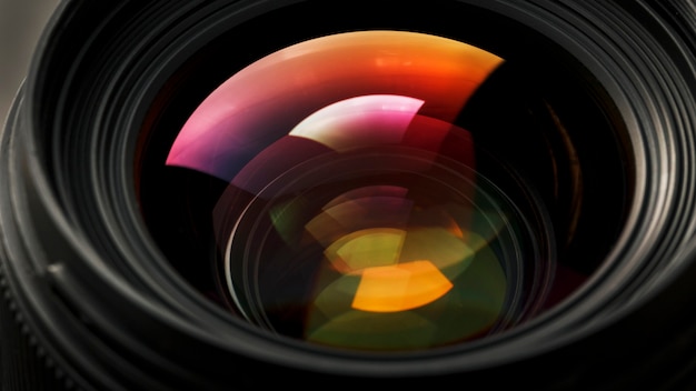 Photo camera lens with a beautiful close-up optical unit as a substrate