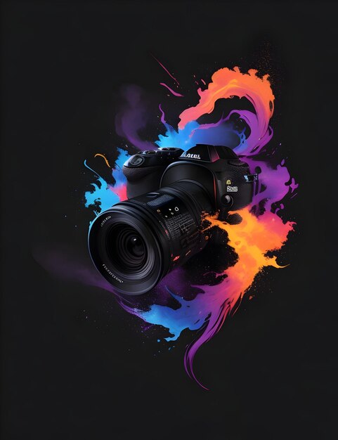 camera t shirt logo design