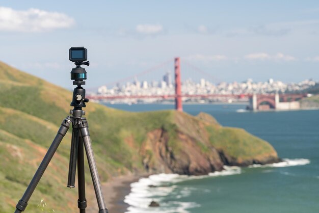 Camera taking timelapse of San Francisco