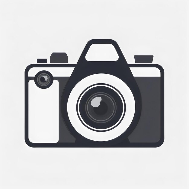 Foto camera vector platte pictogram