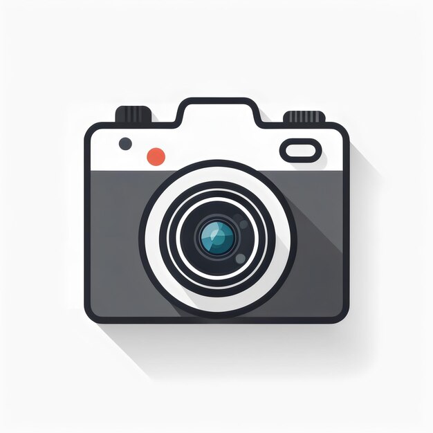 Foto camera vector platte pictogram