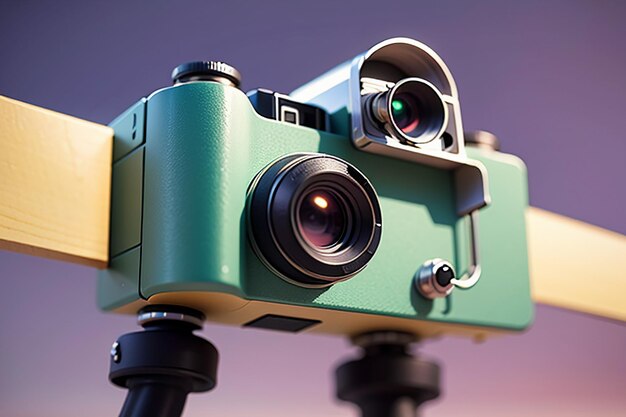 Photo camera video recorder photography professional equipment wallpaper background illustration