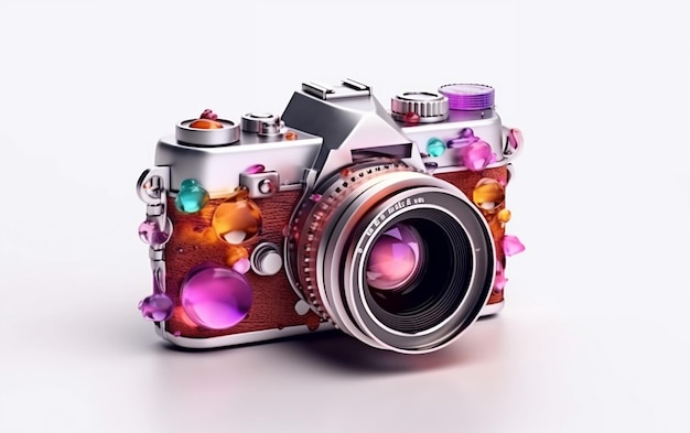Camera With Attached Lens