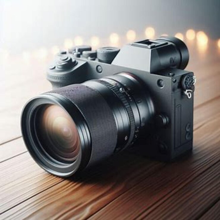a camera with a lens that says lens on it