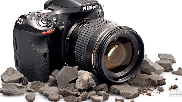 a camera with the word nikon on it