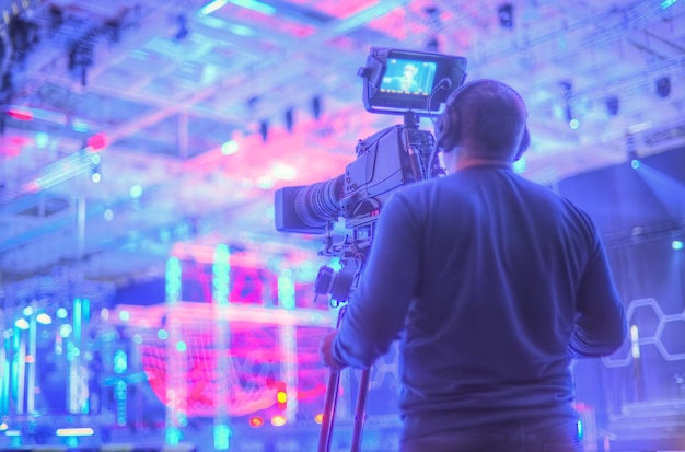 Cameraman on the set of a TV show