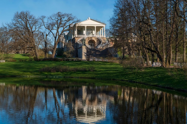 Cameron Gallery in het Catherine Park van Tsarskoye Selo op een lente dag Pushkin Sint-Petersburg Rusland