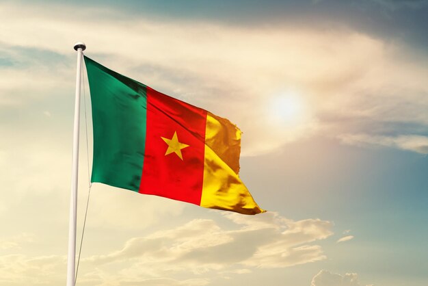 Cameroon national waving flag